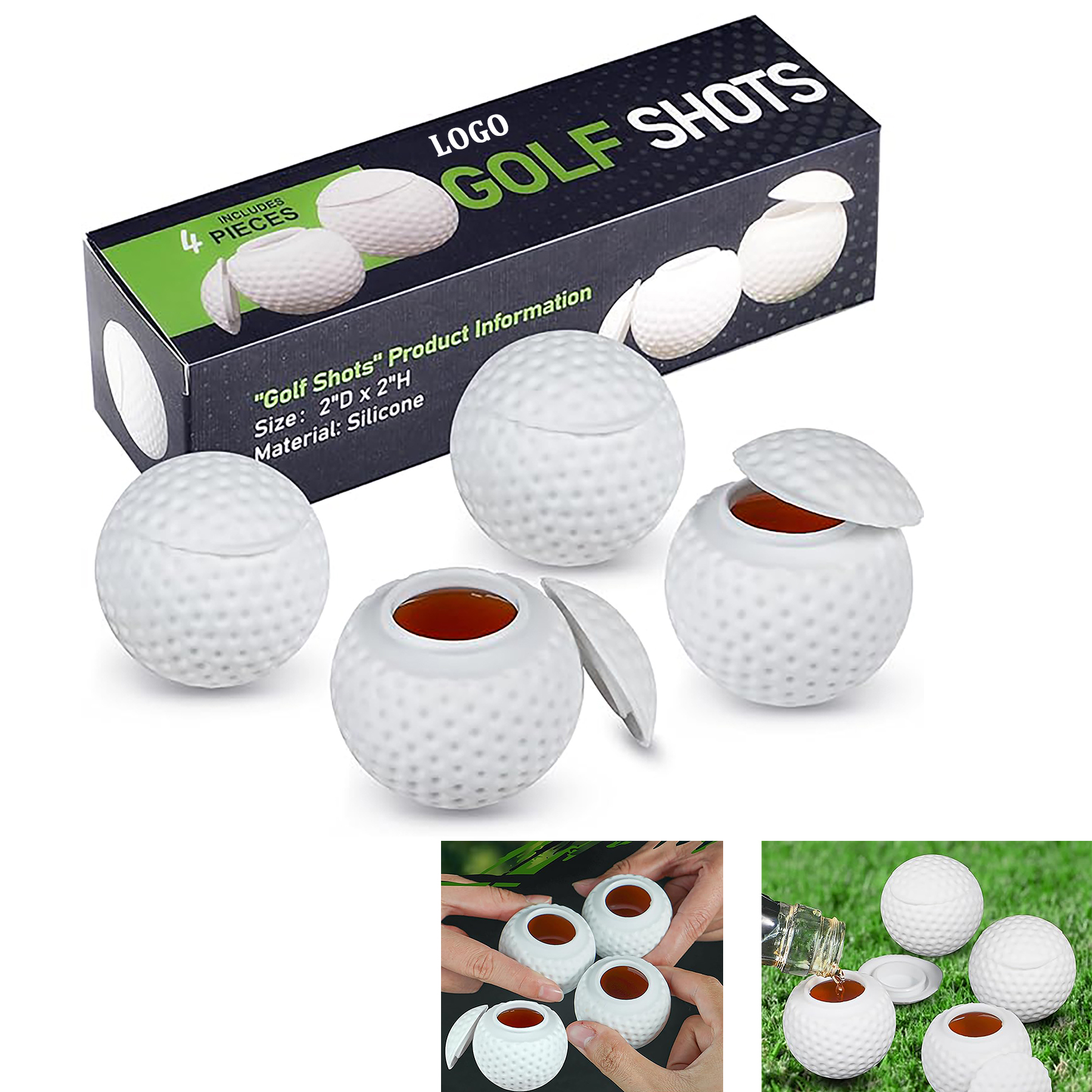 Golf Ball Shaped Wine Glass with Lid 2
