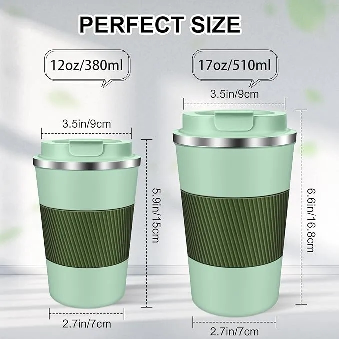 12 oz Insulated Coffee Mug with Lid 2