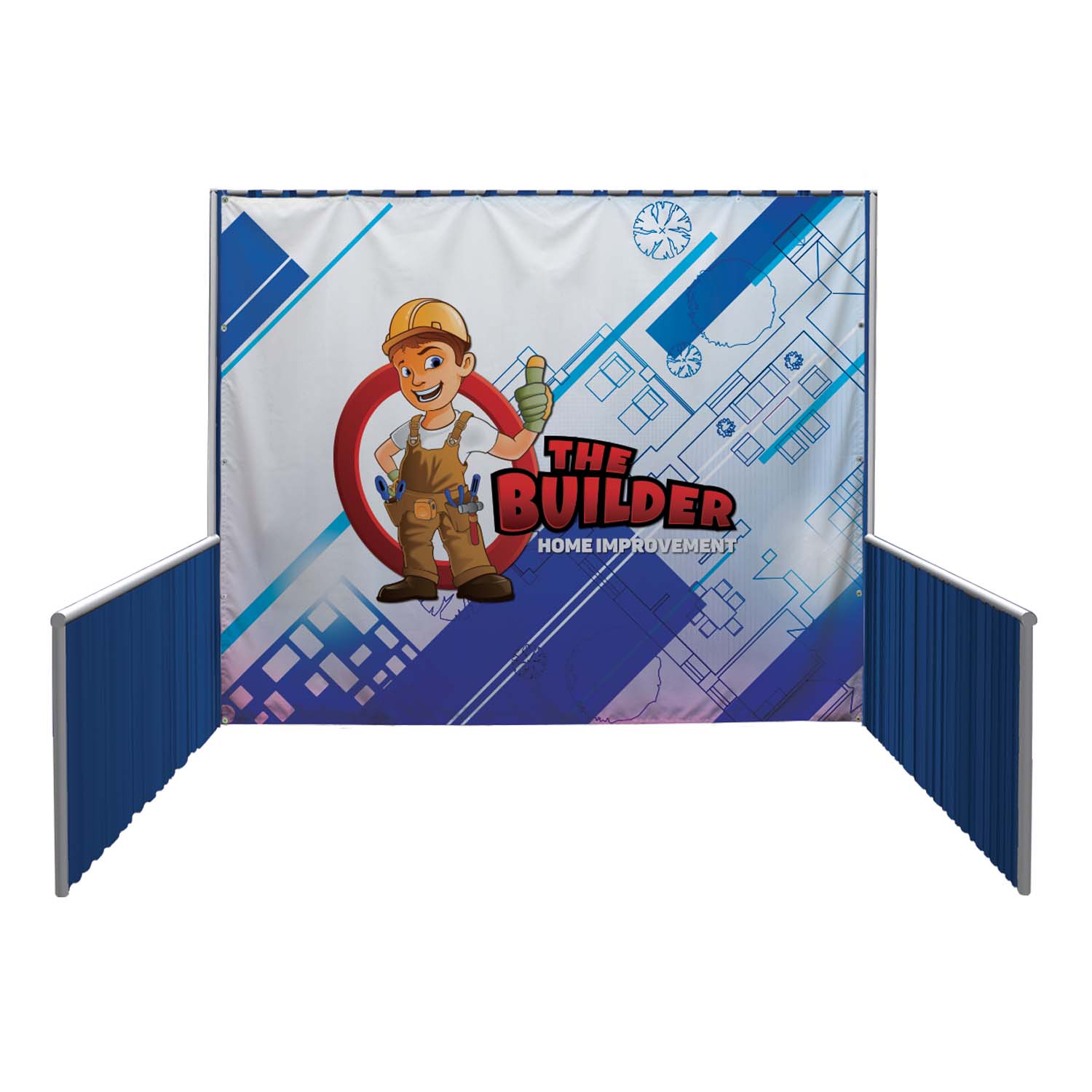 120"W x 96"H Pipe and Drape Banner Kit 2