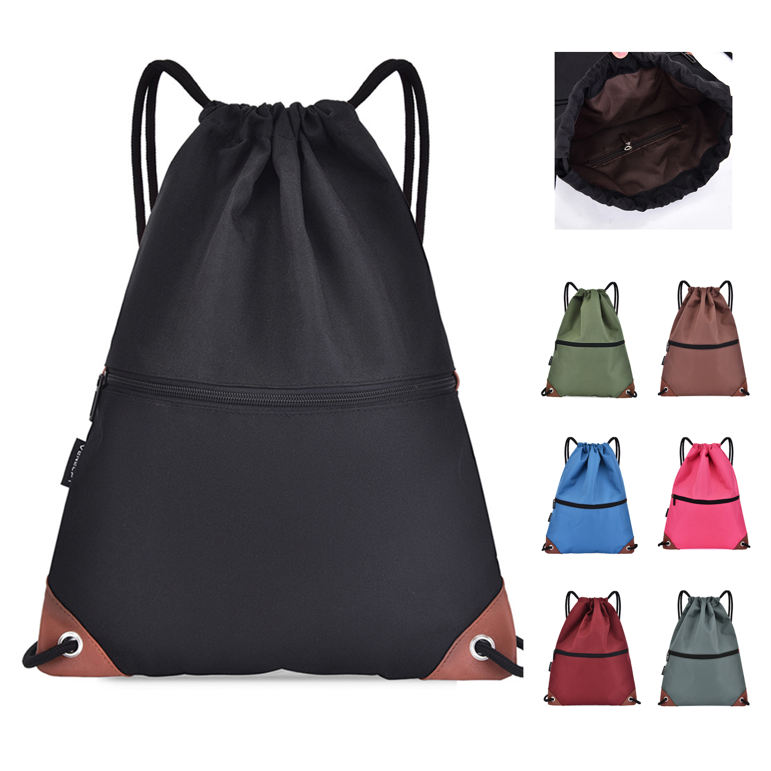 Waterproof Oxford Drawstring Backpack 2