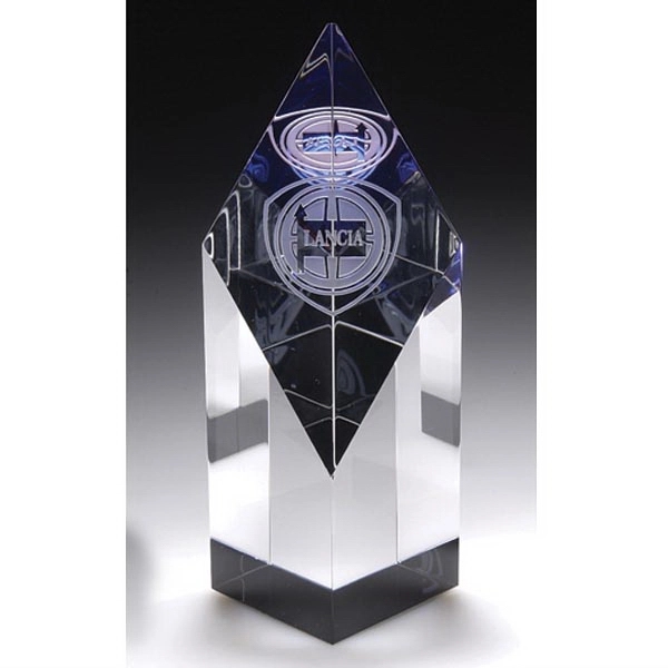 Diamond Tower Crystal Award with Rainbow Effect 2