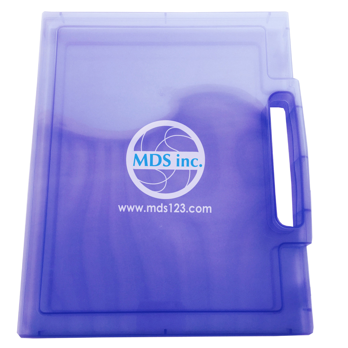 Translucent Light Blue Document Case with Handle Made in Japan 3