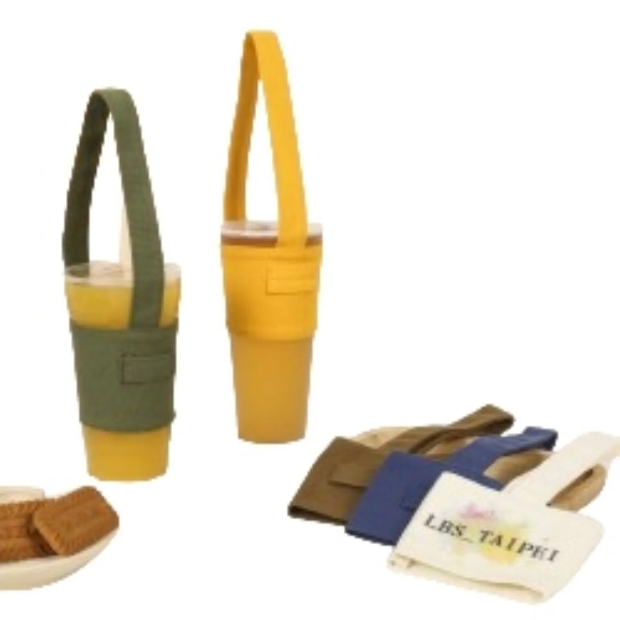 Portable Canvas Drink Holder Beverage Cup Sleeve Eco 4