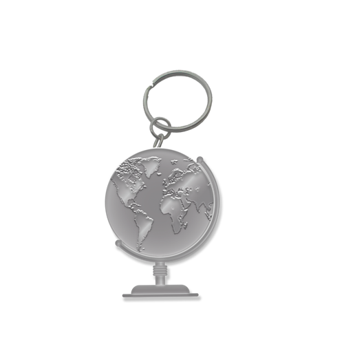 Customized Solid Iron Keychain with Antique Silver Plating 1