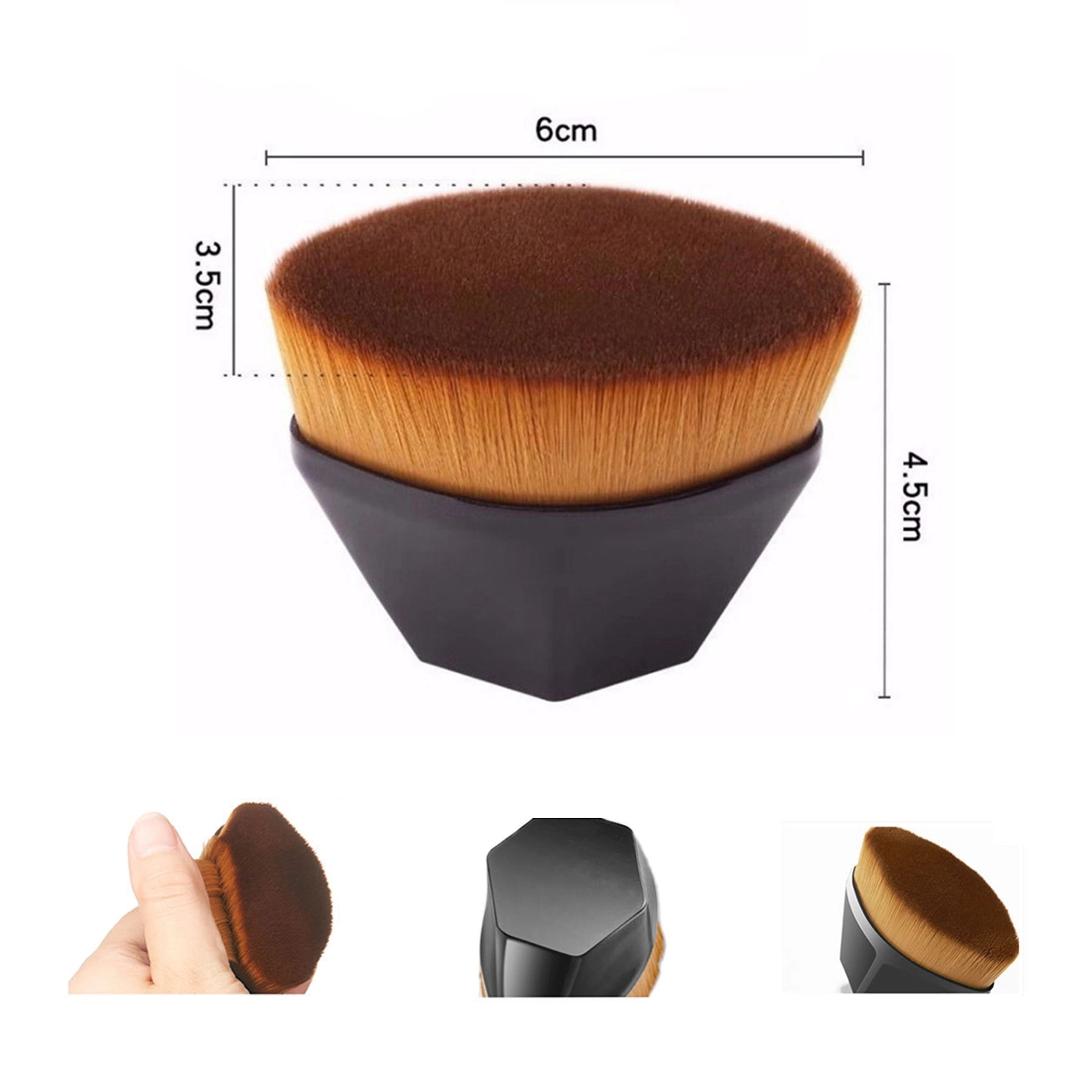 Hexagonal Foundation Powder Mix Liquid Immaculate Plum Brush 2