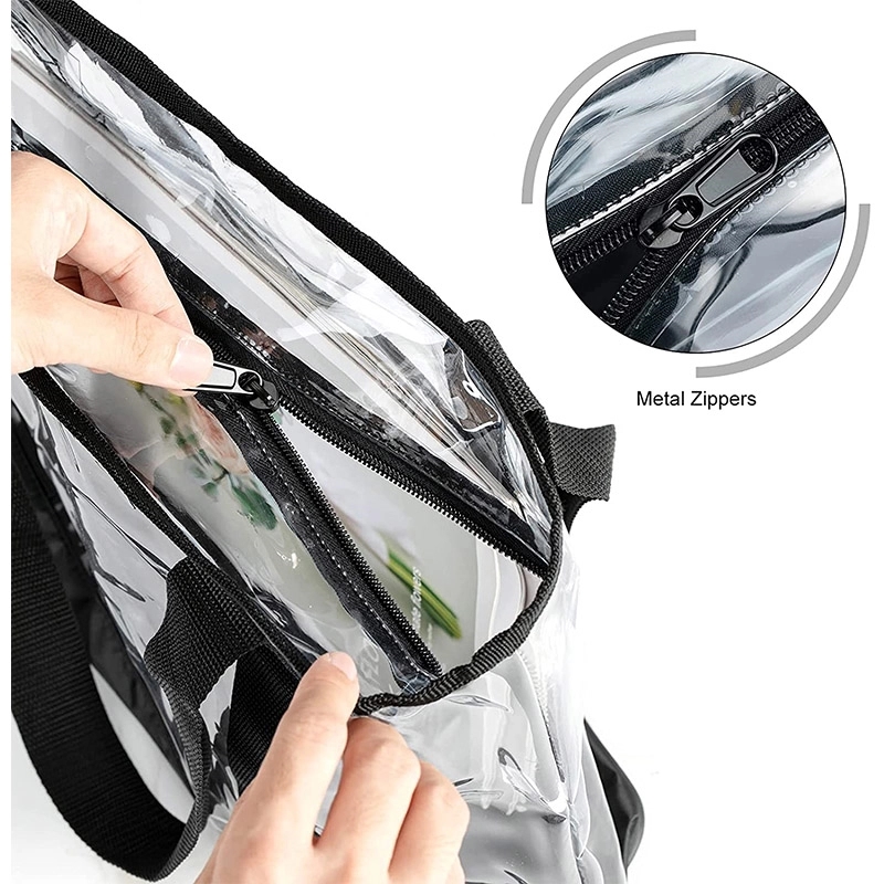 Clear Tote Bag with Zipper 3