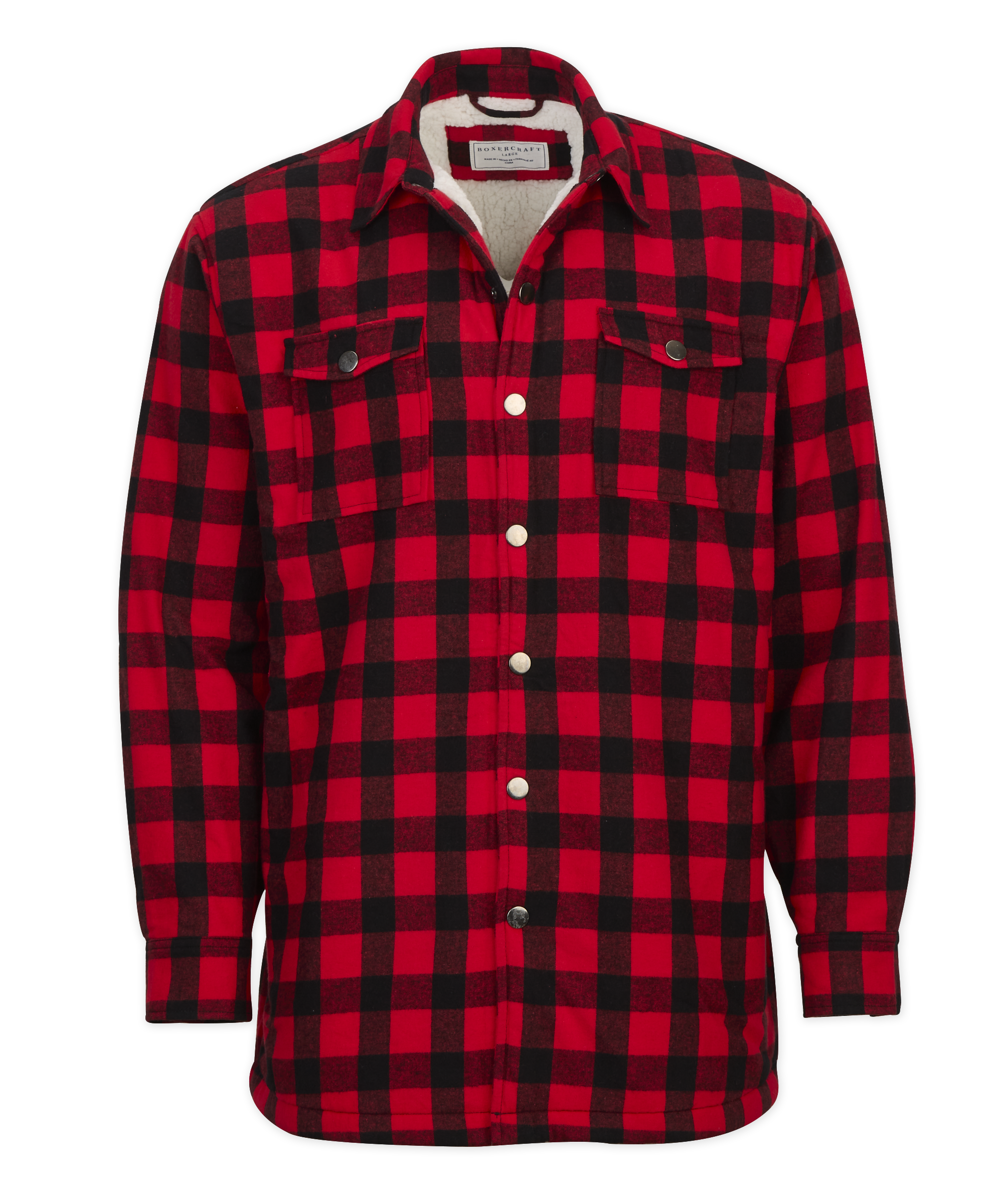 BOXERCRAFT FLANNEL SHERPA WORKSHIRT 5