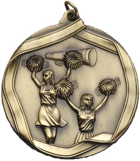 Cheerleader Die Cast Medal, 2 1/4" 2