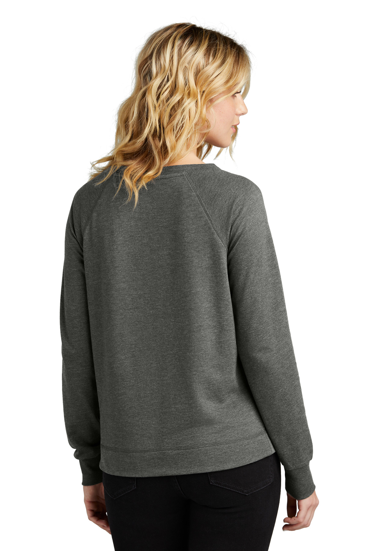 District Women's Featherweight French Terry Long Sleeve Crewneck DT672 13