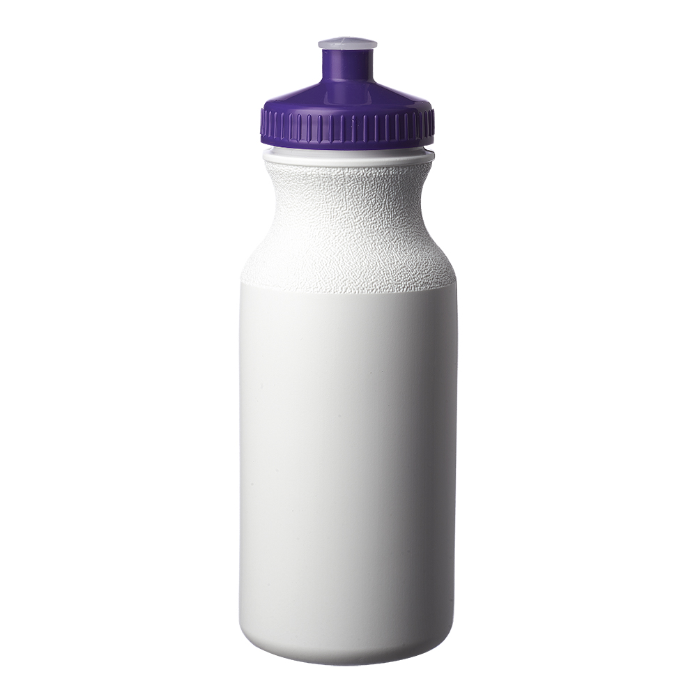 20 oz. White Water Bottles with Push Cap 26