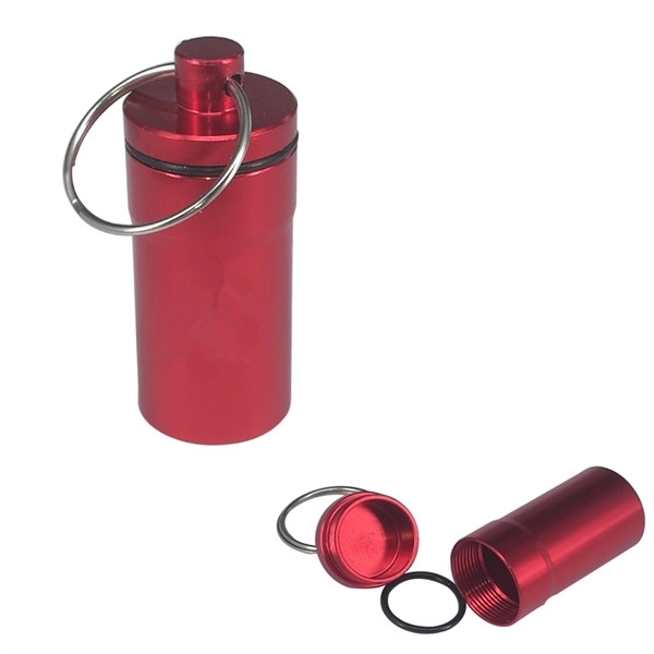 Aluminum Pill Bottle With Keychain 2