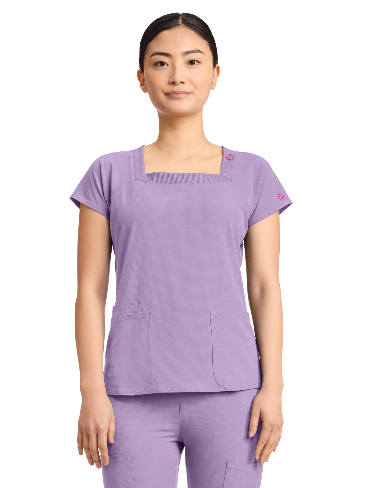 Med Couture - MC AMP - Women's 3-Pocket Square Neck Scrub Top 29