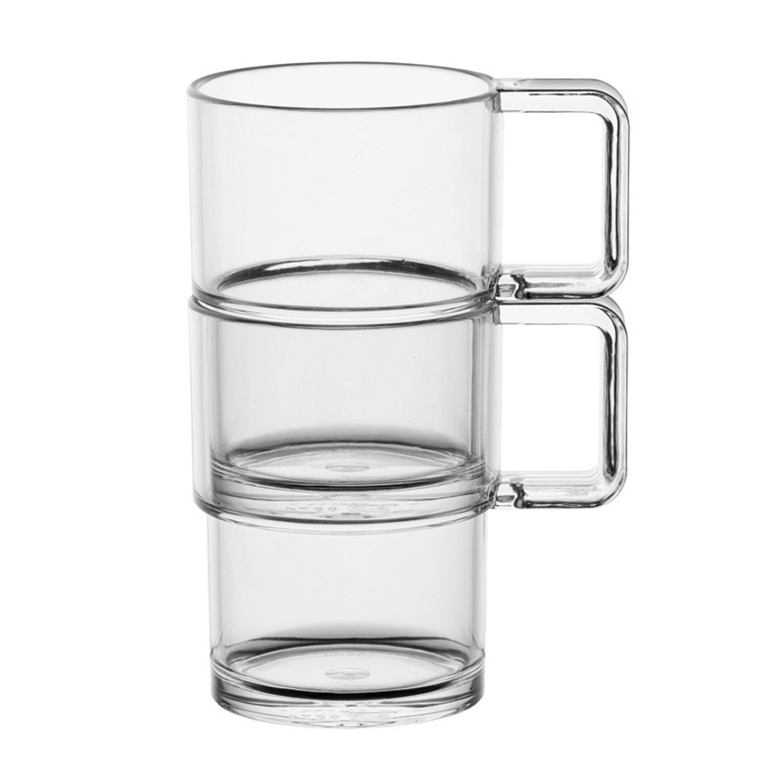 8oz Plastic Clear Stackable Cup w/Handle 4