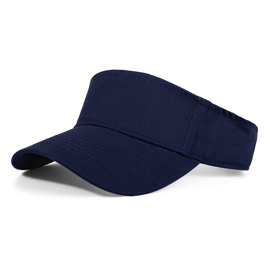 Stock Solid Color Cotton Visor - Sports Style 22