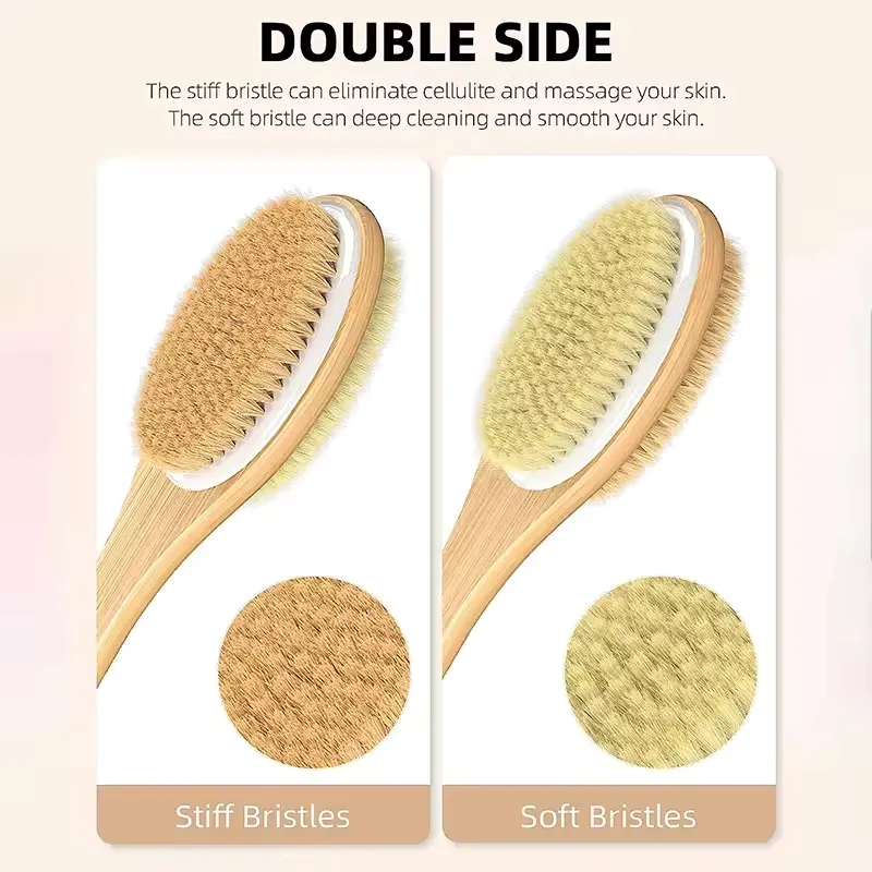 Shower Brush with Soft and Stiff Bristles 5