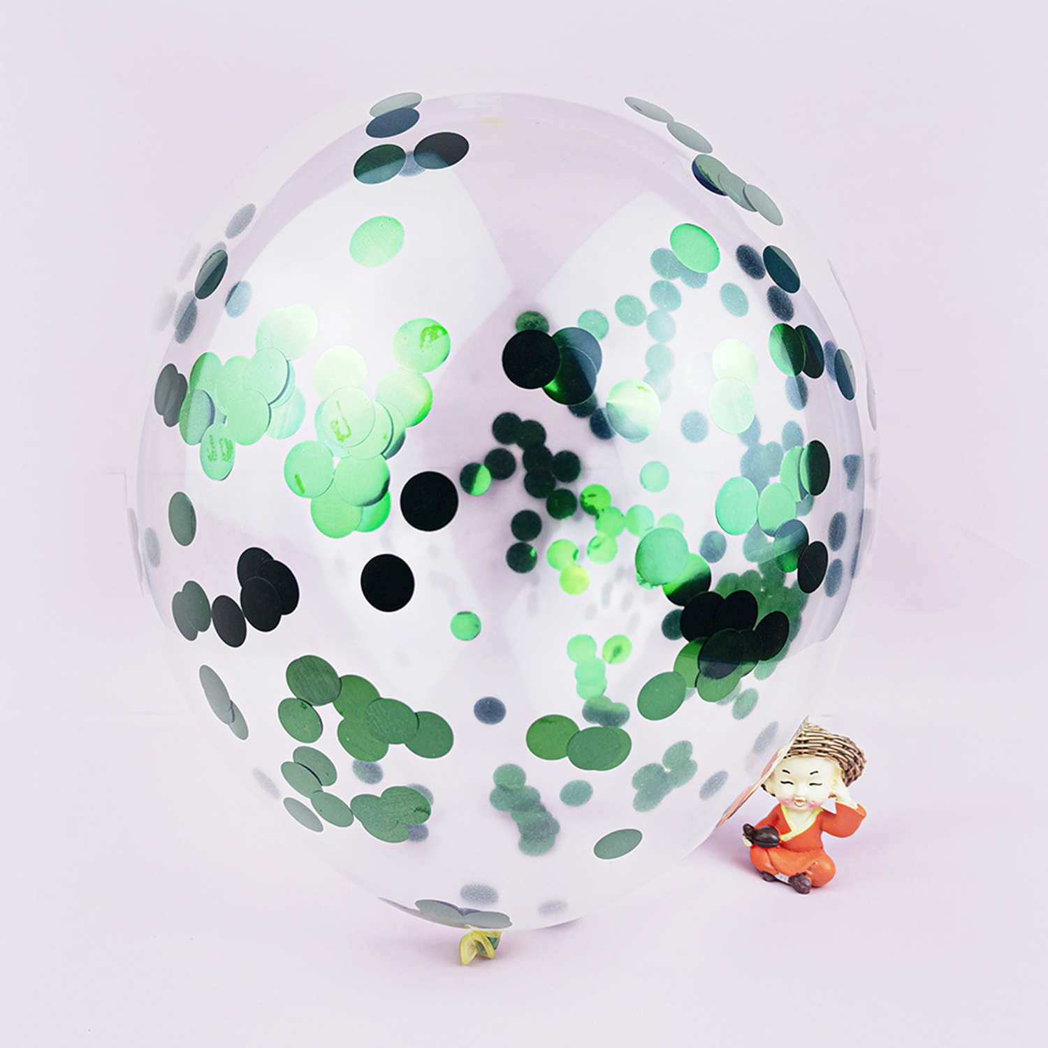 12" Party Decorations Transparent Confetti Latex Balloons 3