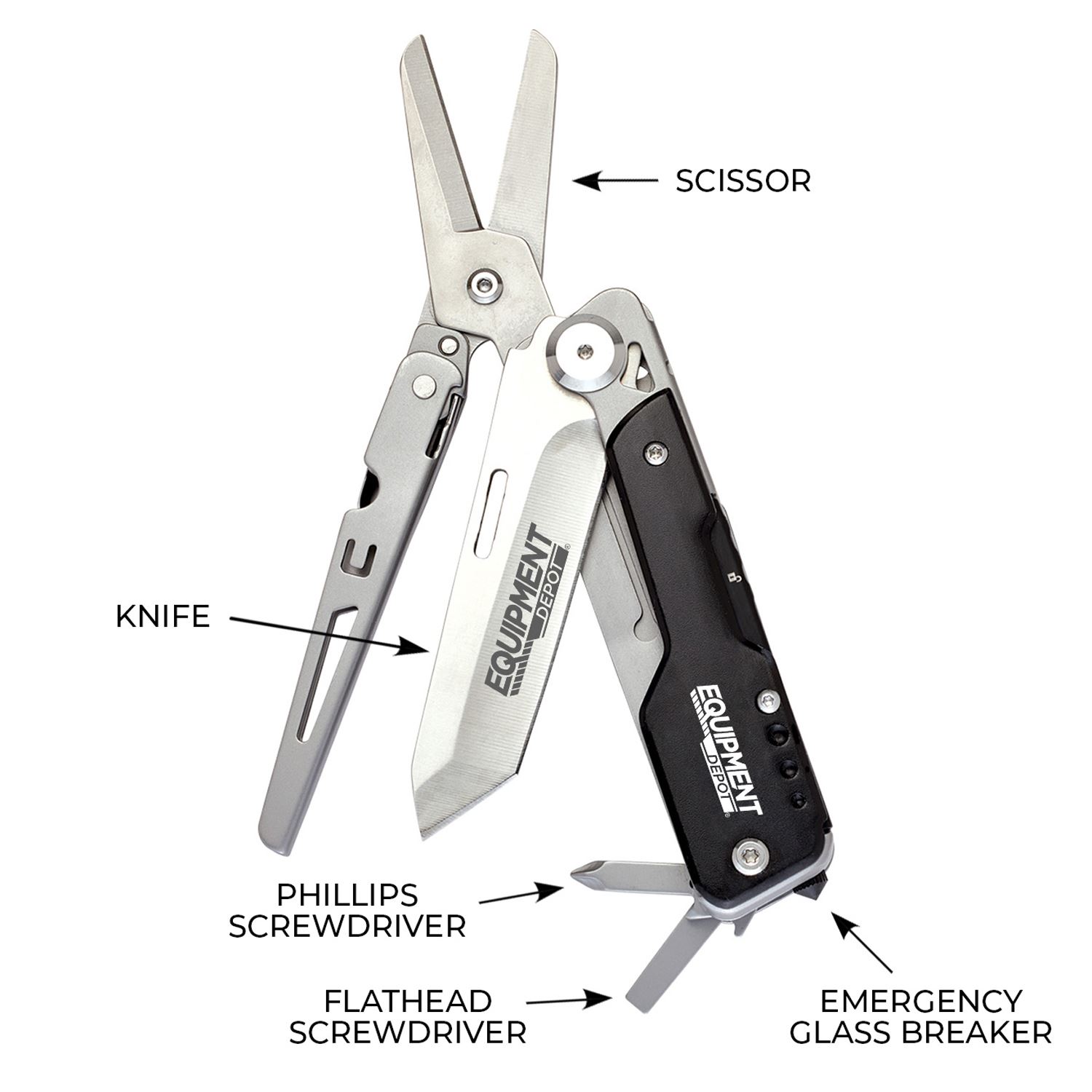 CEDAR CREEK® GEMINI 2-IN-1 SCISSOR KNIFE  MULTI-TOOL