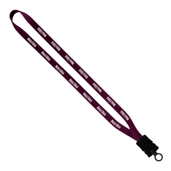 1/2" Smooth Nylon Lanyard with Snap-Buckle Release & O-Ring 13