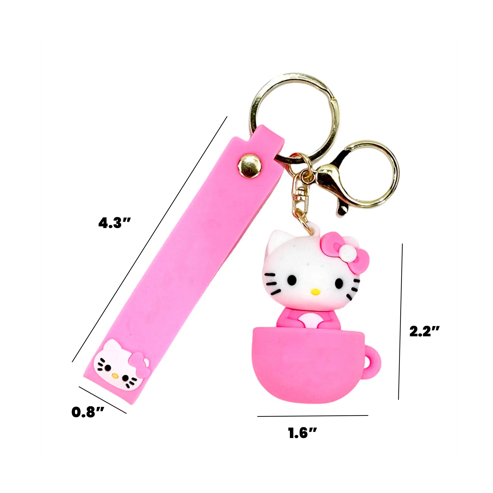 Adorable Cartoon Kitten-Shaped Keychain Pendant Ornament 9