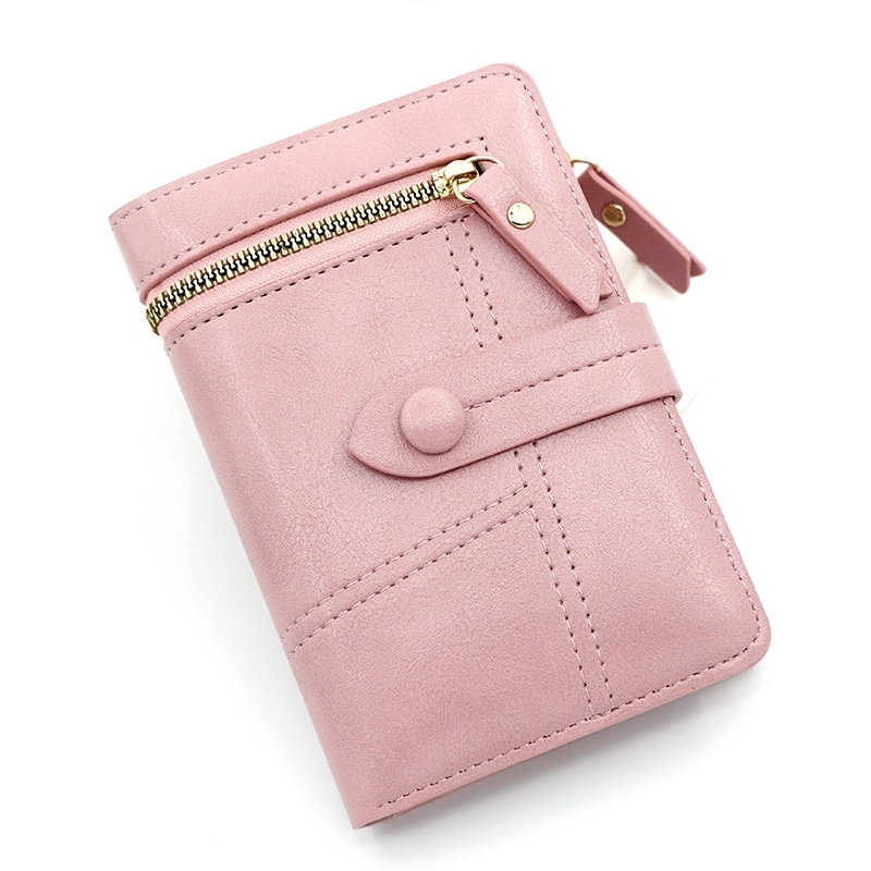 Women's PU Leather Short Zipper Purse 1