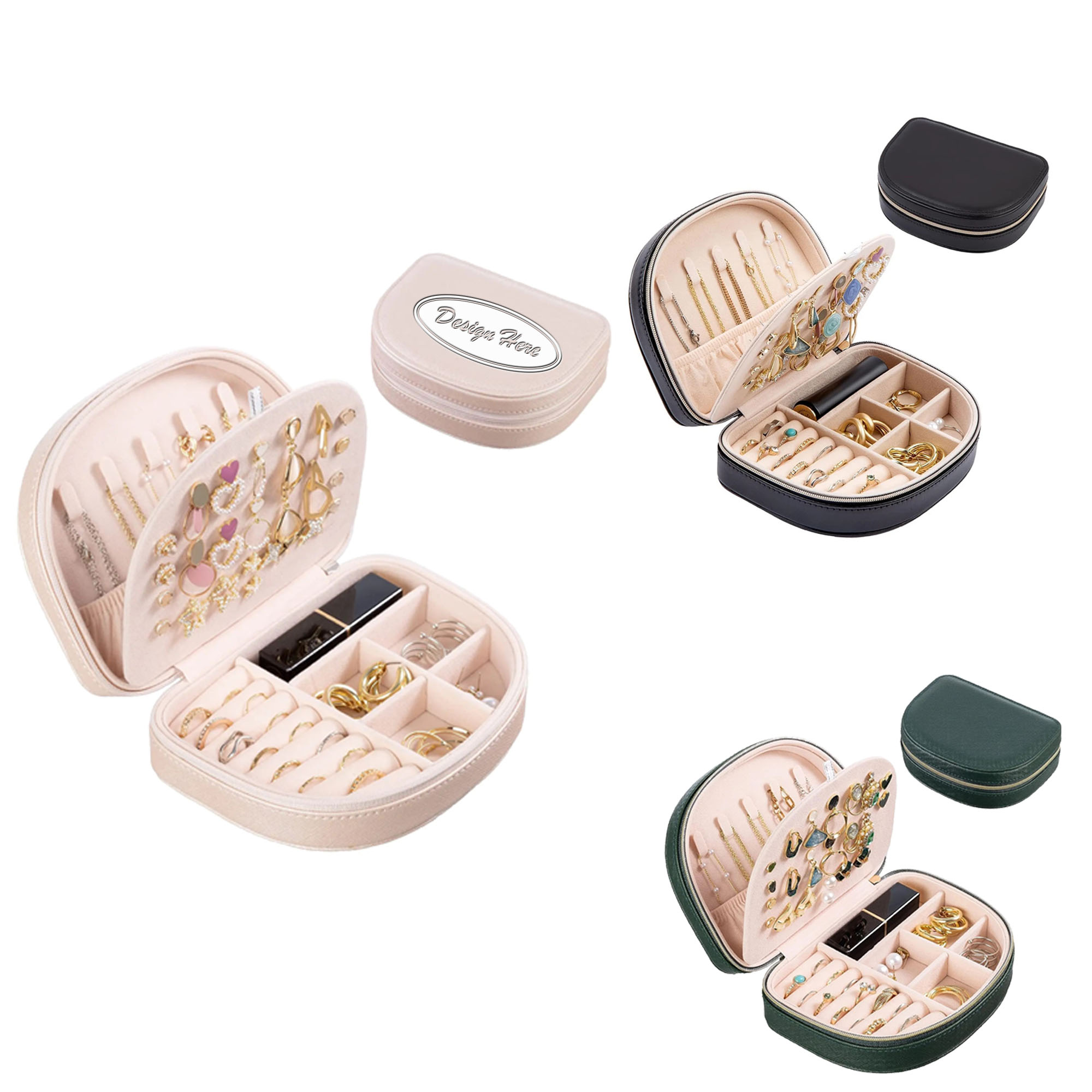 Women's PU Leather Travel Jewelry Case 2