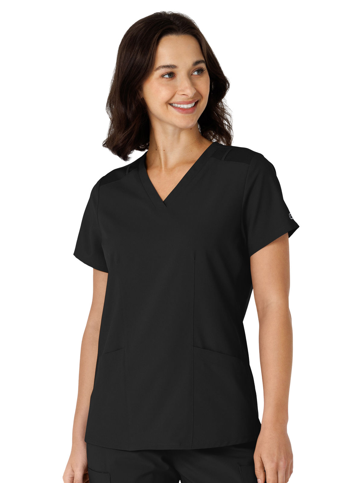 W123 Women's Flex-n-Reach Side Panel V-Neck Top