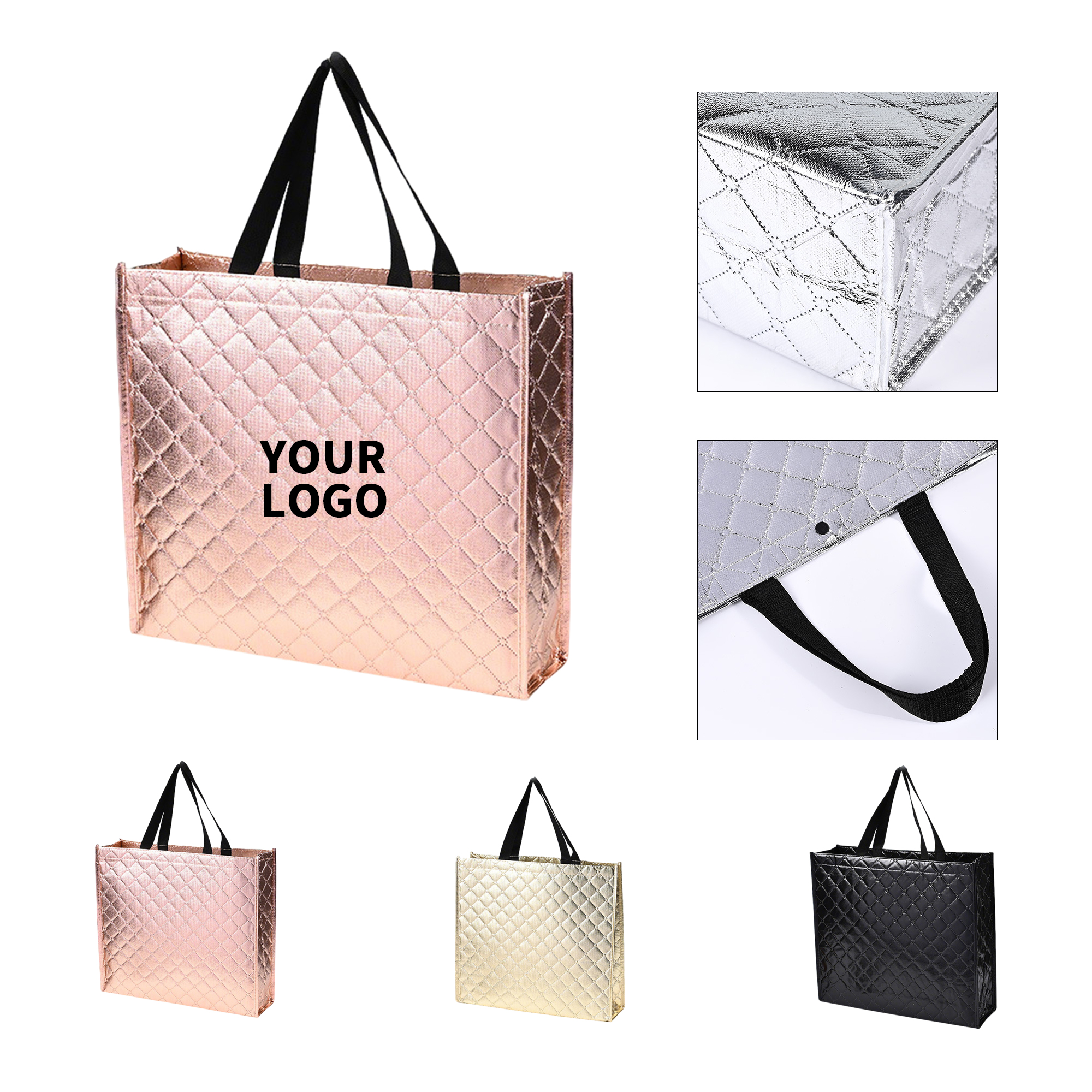 Laminated Non Woven Carry Tote With Long Handle 4