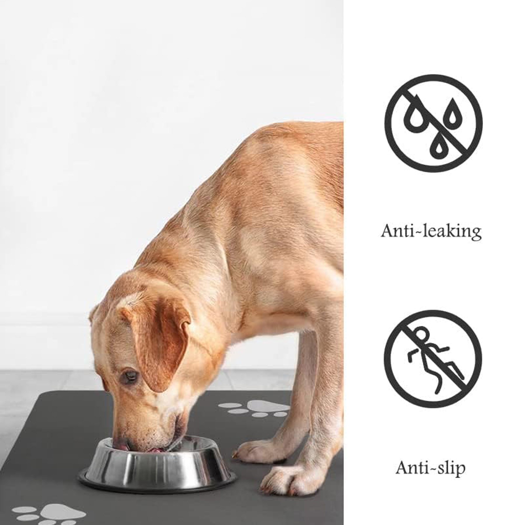 Pet Feeding Mat-Absorbent Dog Mat For Food And Water Bowl 2