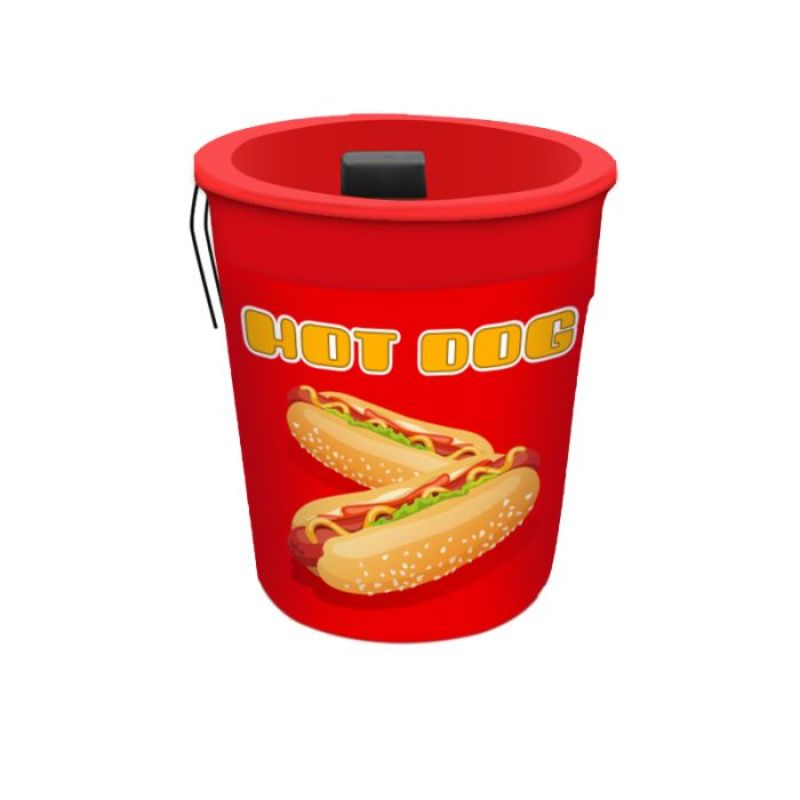 Hot Dog Pre Printed event bin Fab-Can™ Red 2