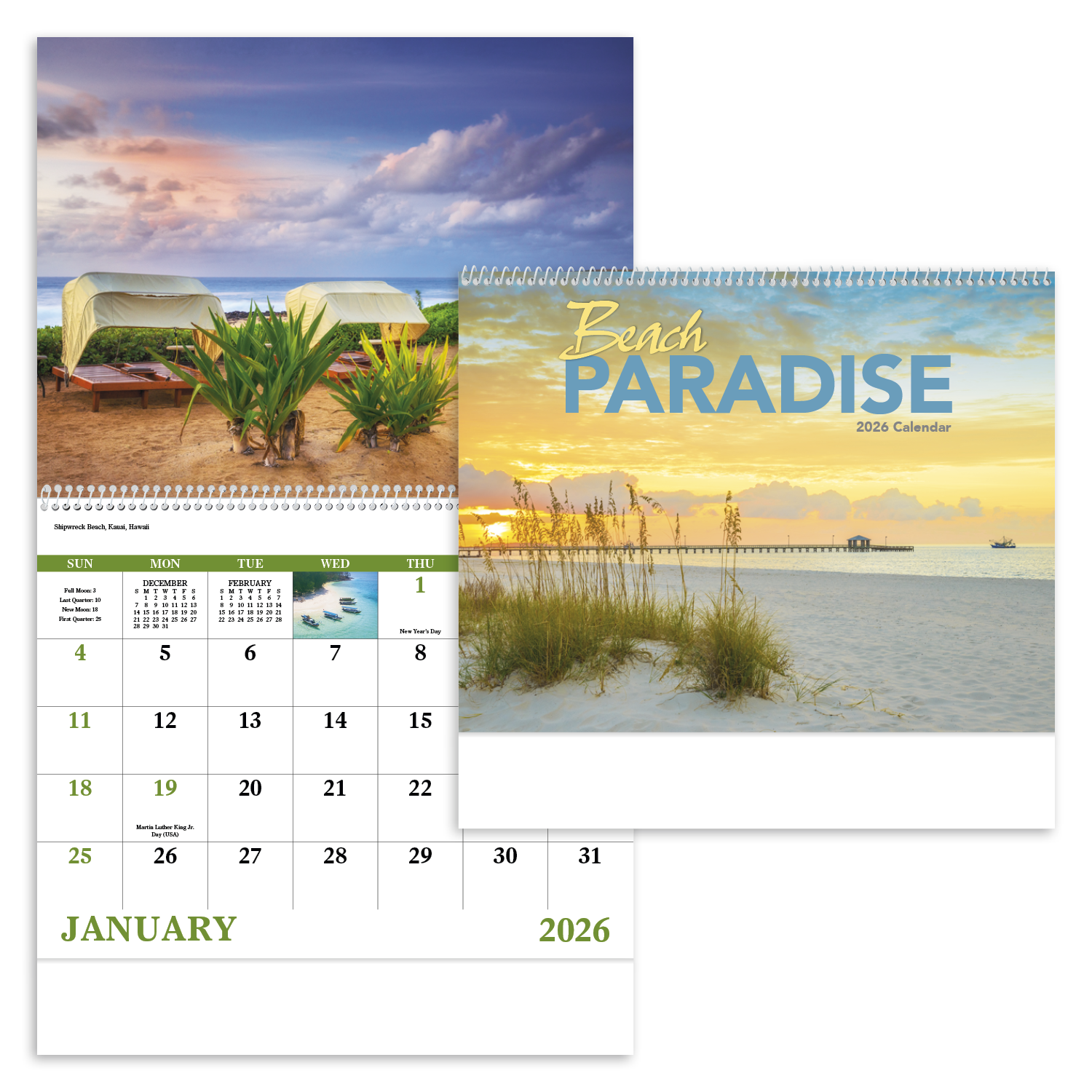 Good Value™ Beach Paradise - Spiral Calendar 5