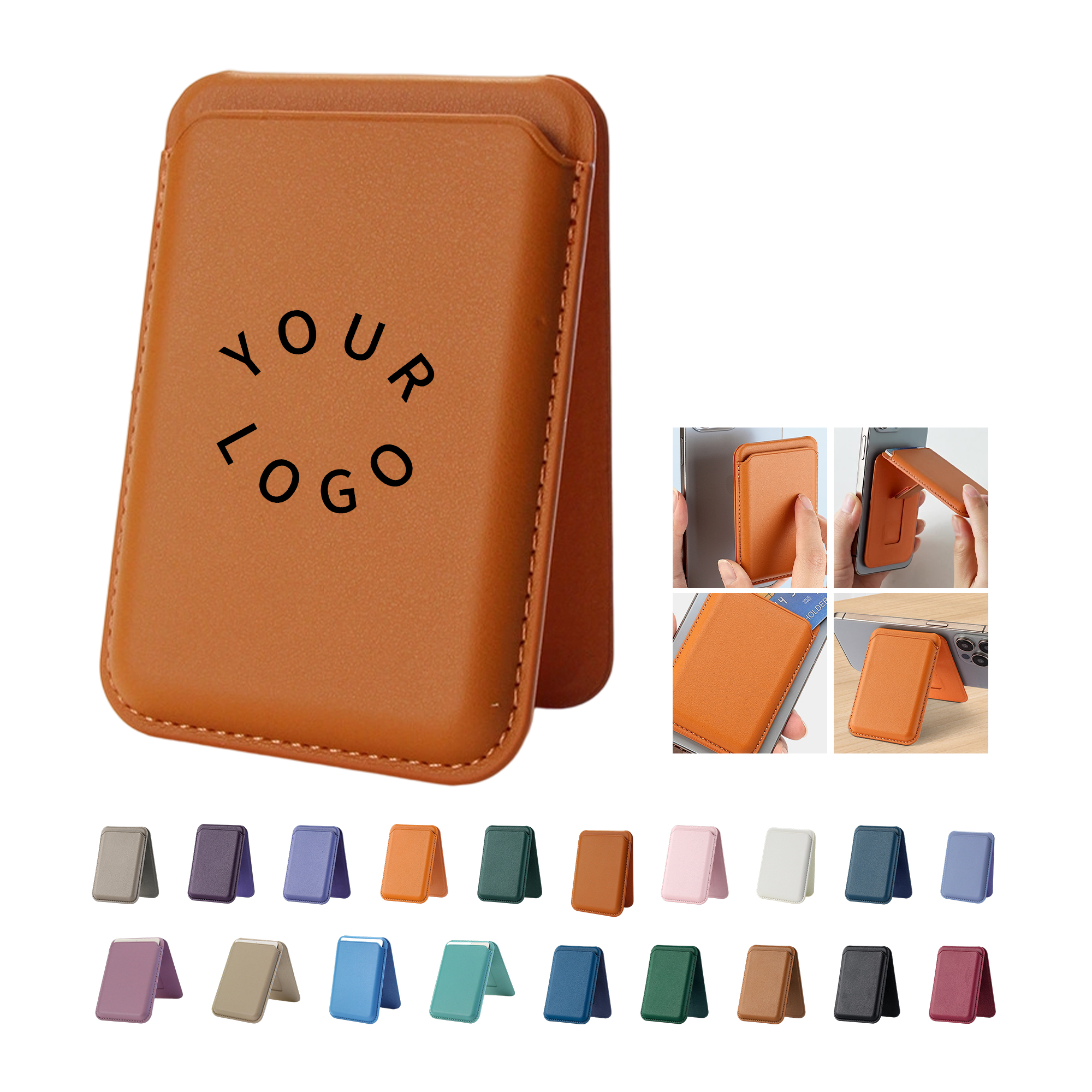 PU Magnetic Phone Wallet With Stand And Card Holder 7