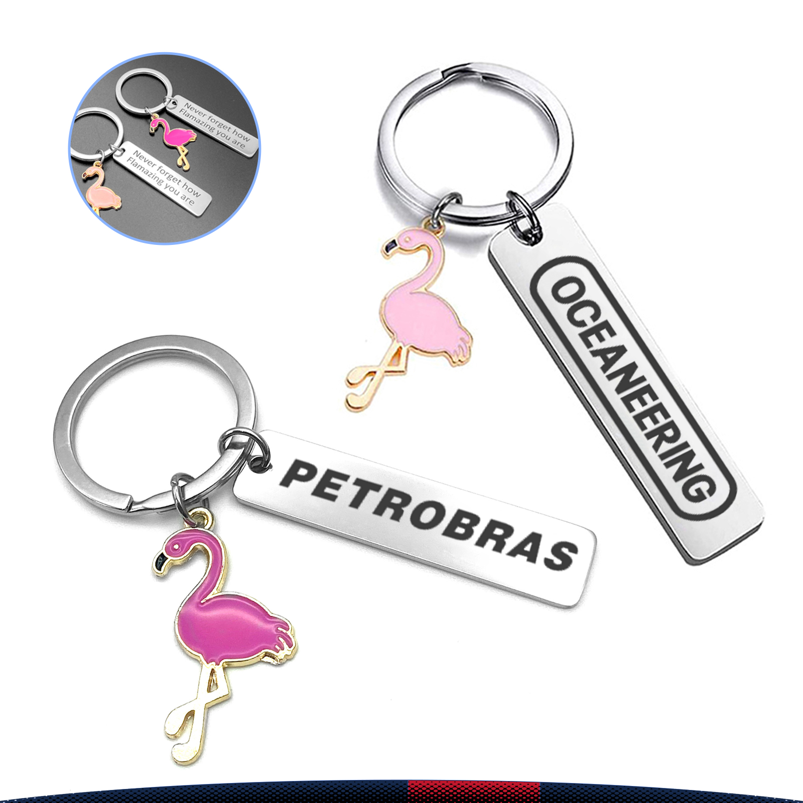 Flamingo Keychain 1