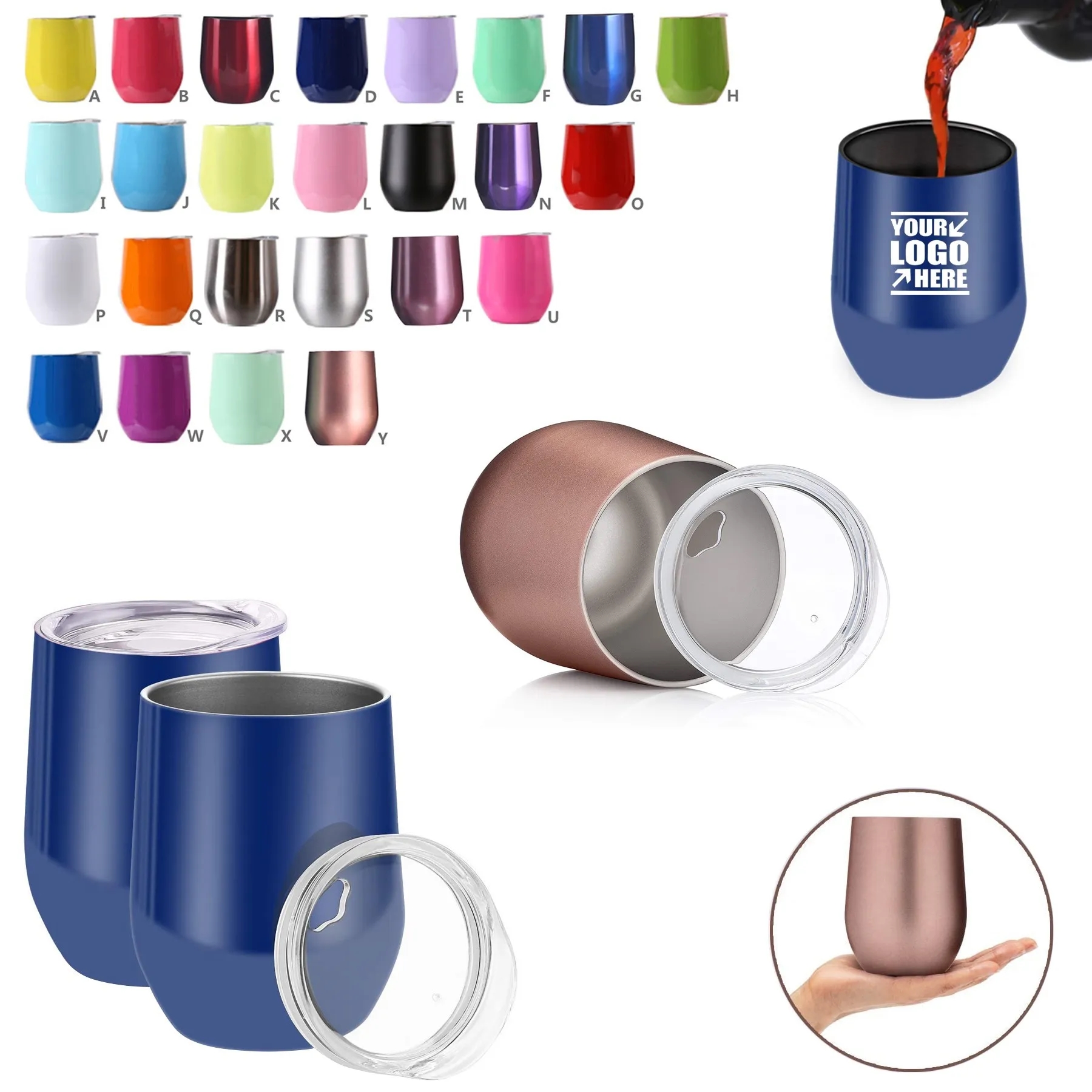 12Oz Double Wall Stainless Steel Eggshell Cup 4