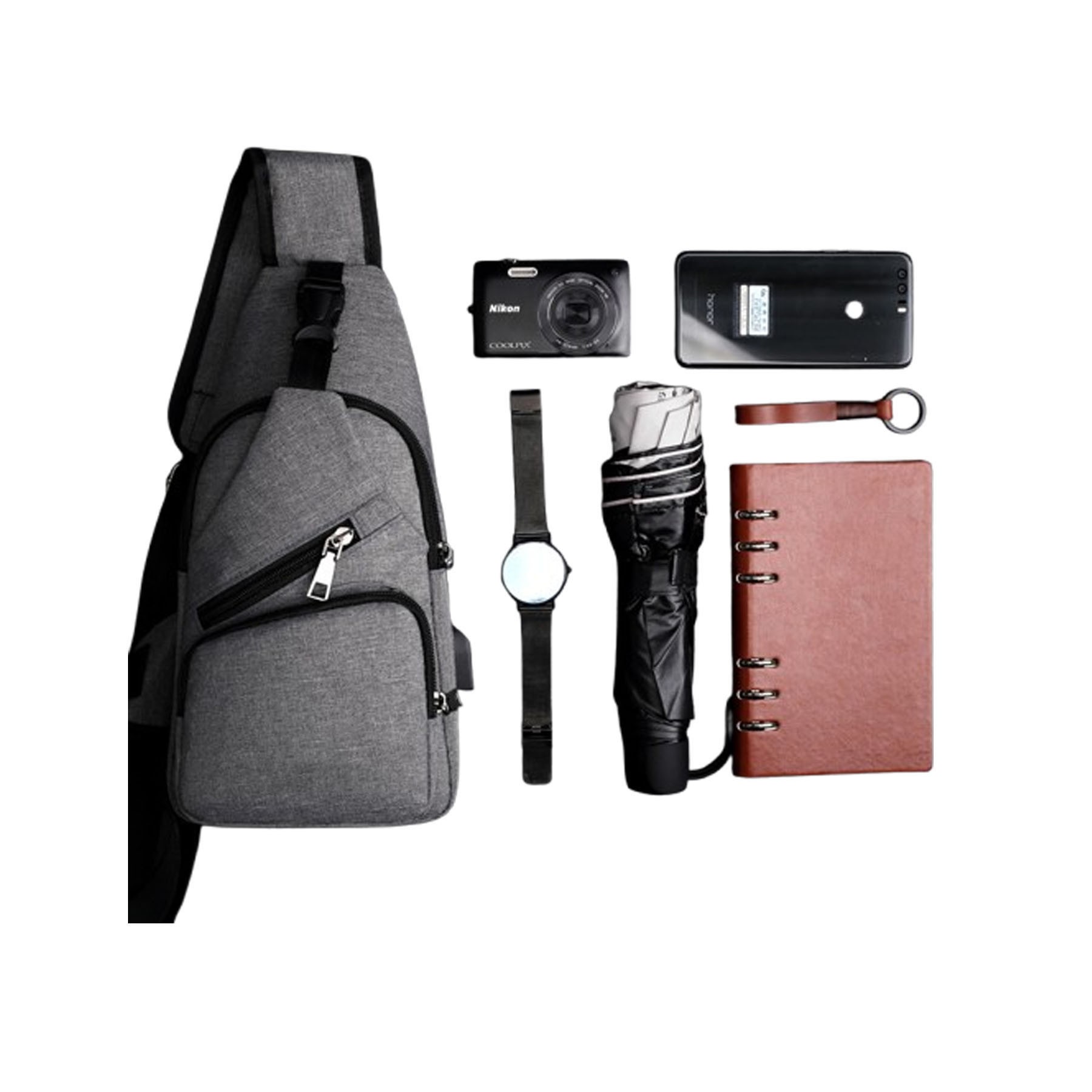 Crossbody Backpack With USB Charging Port 2