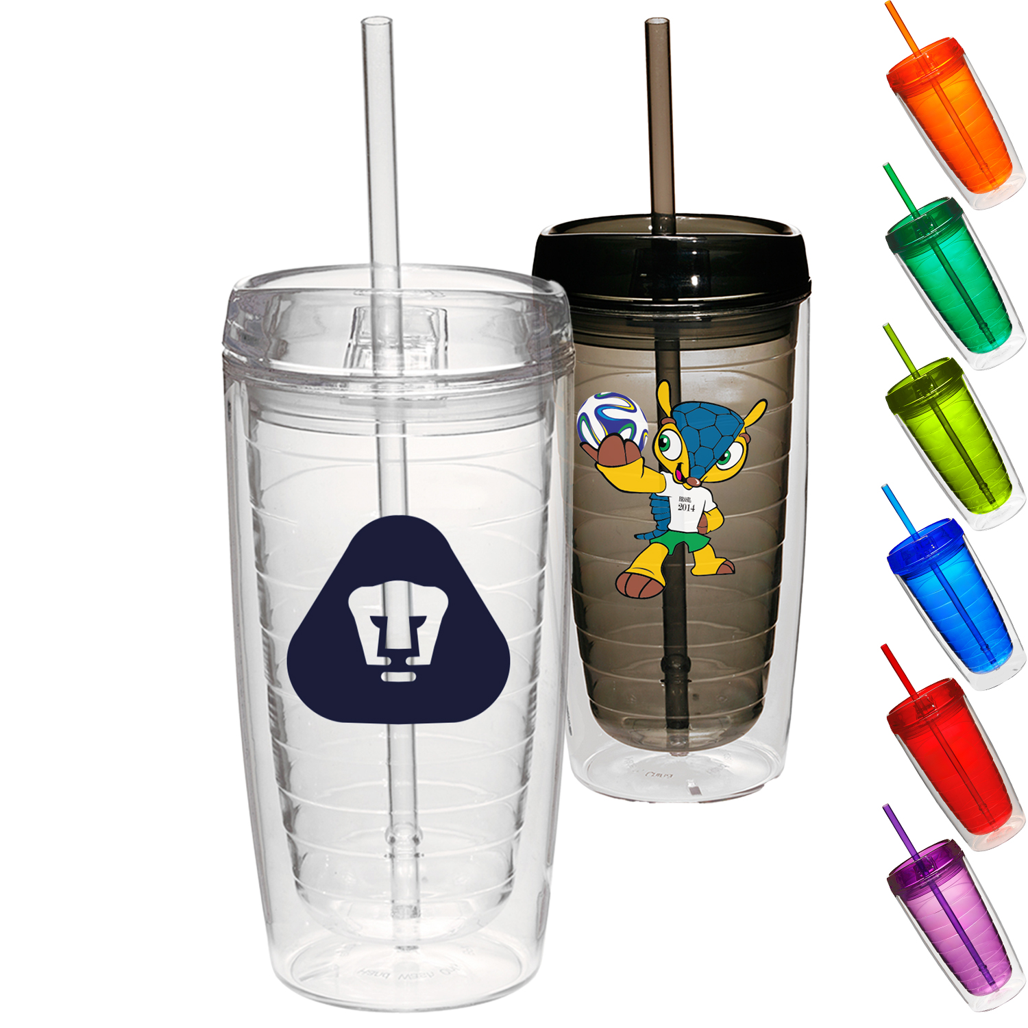 16 oz Insulated Acrylic Tumbler w/ Custom Imprint BPA Free 2