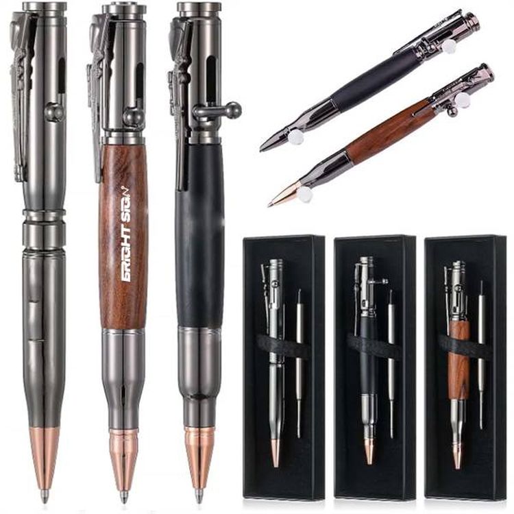 Metal & Wood Bolt Action Ballpoint Pen 2