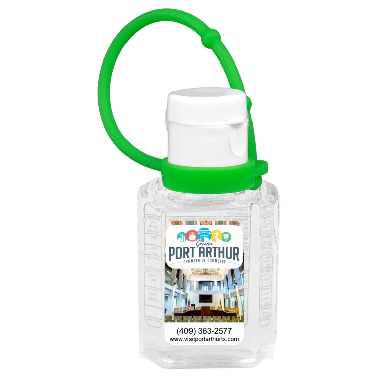 "SanPal Connect" 1.0 oz Compact Hand Sanitizer Antibacterial Gel in Flip-Top Squeeze Bottle with Col 2