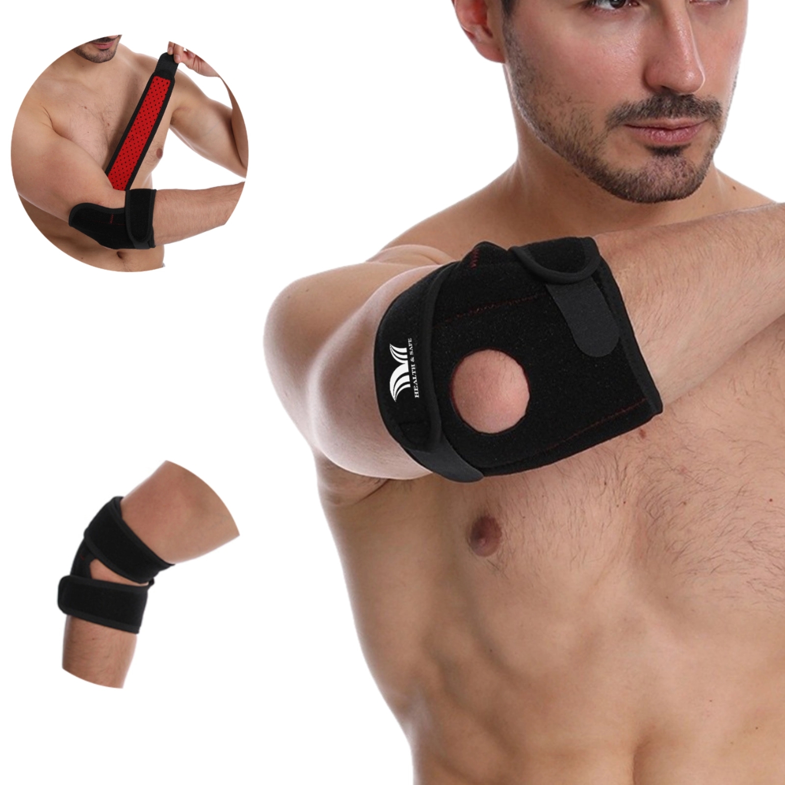 Adjustable Spring Support Crash Basketball Sports Elbow Pads 2