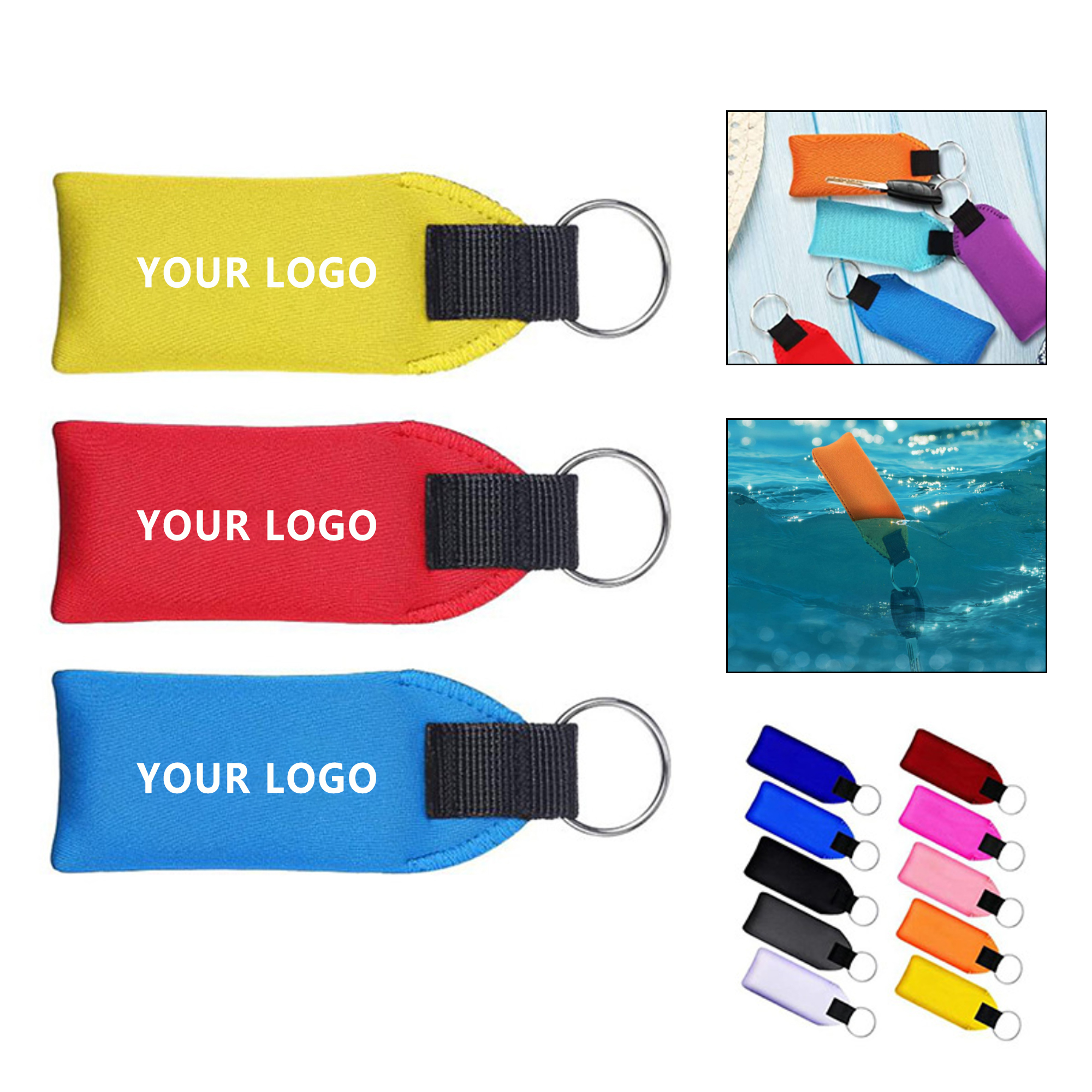 Waterproof Neoprene Floating keychain 1