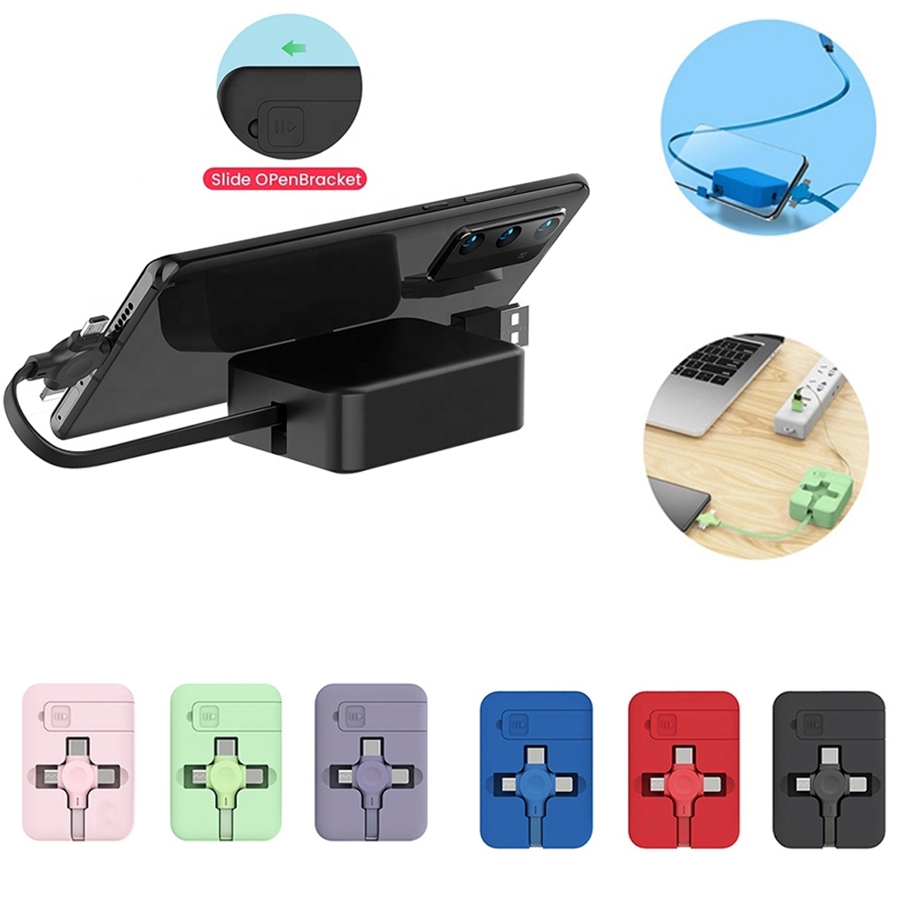3 in1 Retractable Flat USB Cable 2