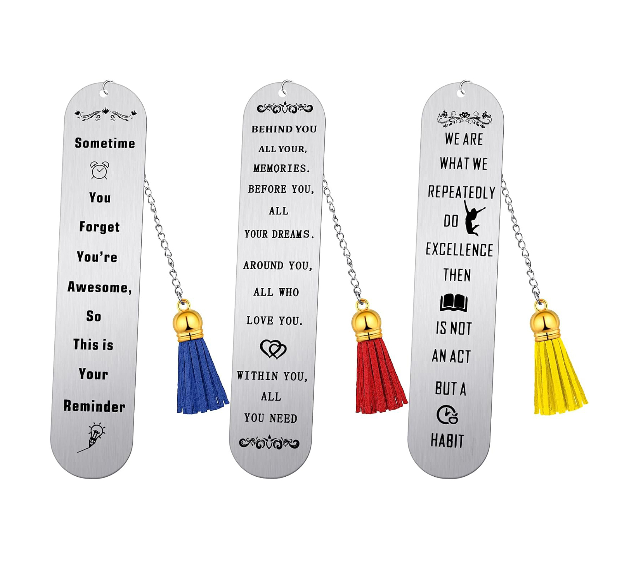 Stainless Steel Bookmark with Tassel 2