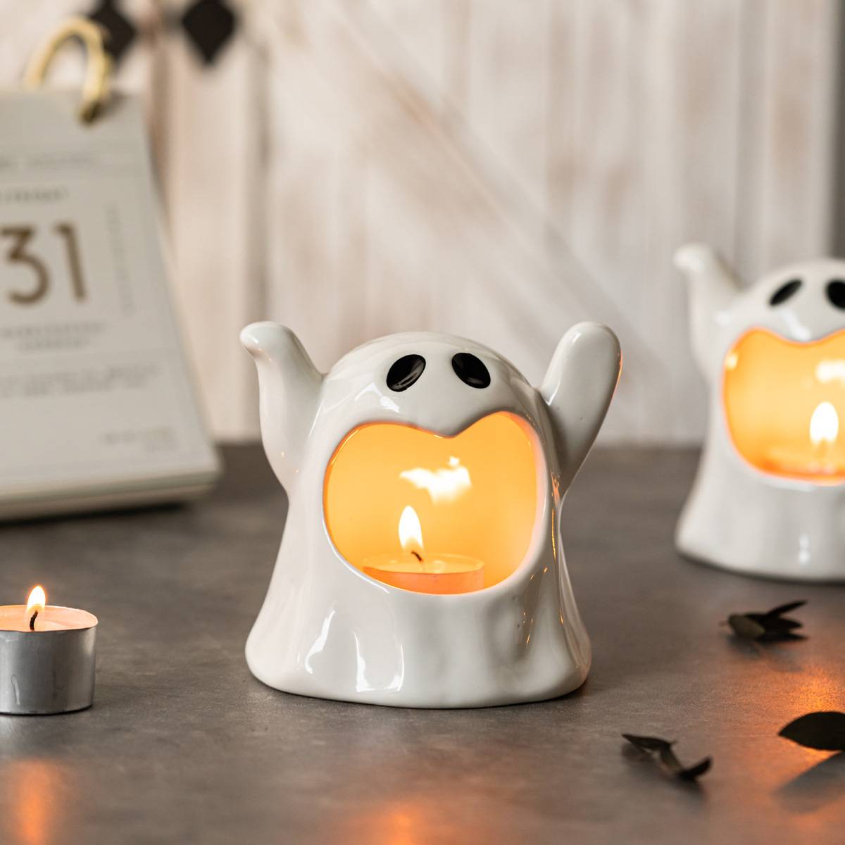 Adorable Halloween Ghost Candle Holder 4