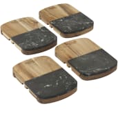 Black Marble Cheese Board Set with Knives 47