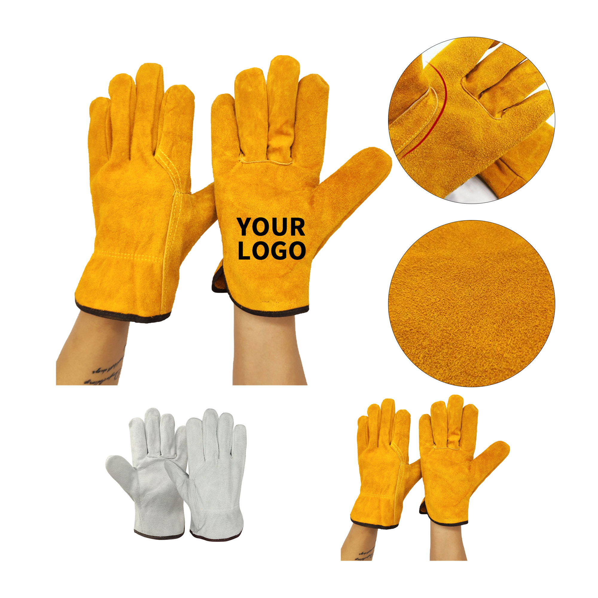 Buffalo Leather Work Glove With Keystone Thumb 1