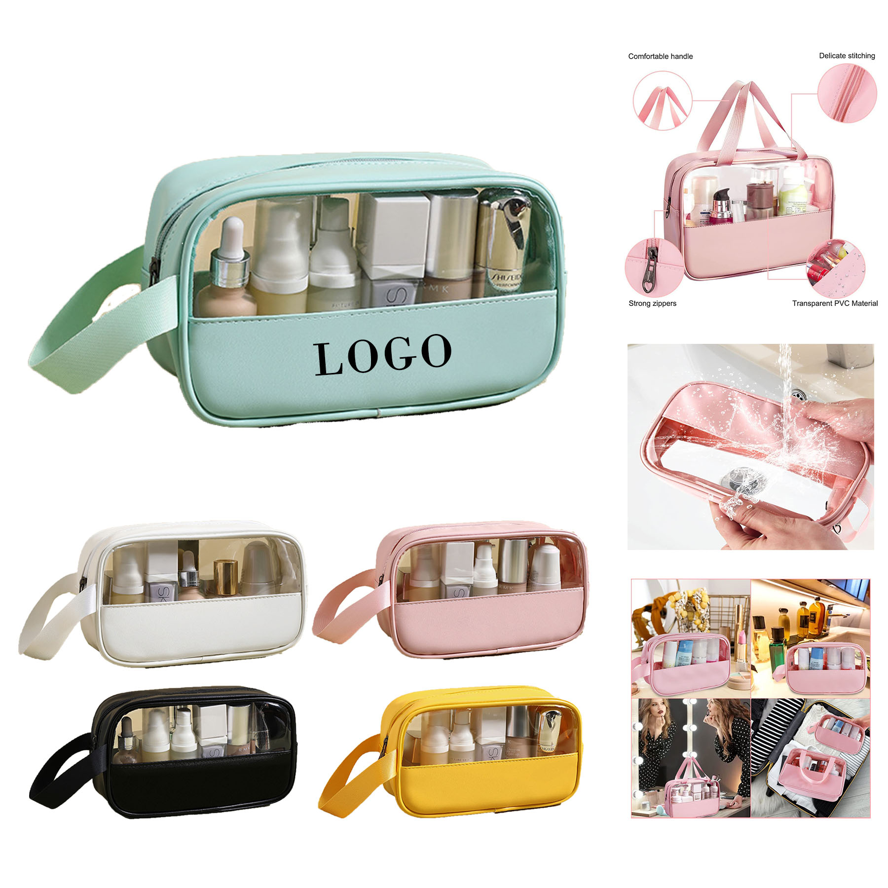 PU Waterproof Cosmetic HandBag 2