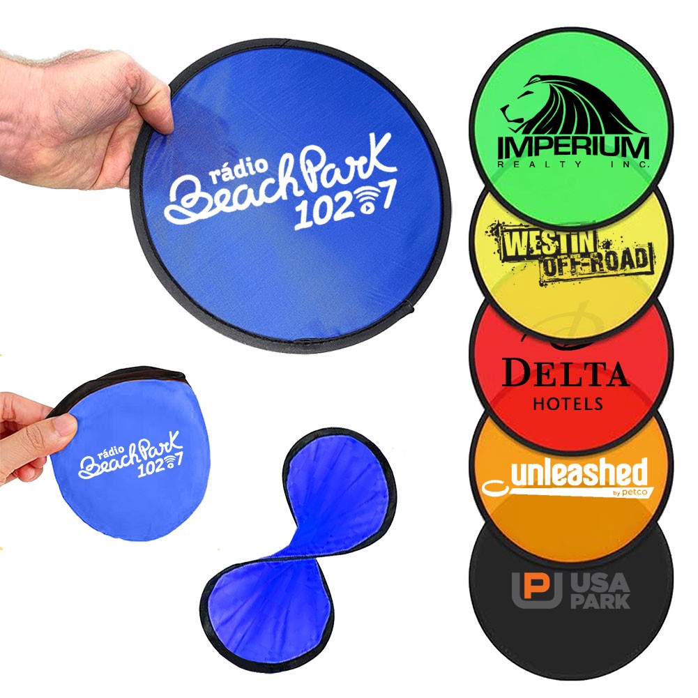 Nylon Flexible Folding Flying Disc With Storage Pouch 1