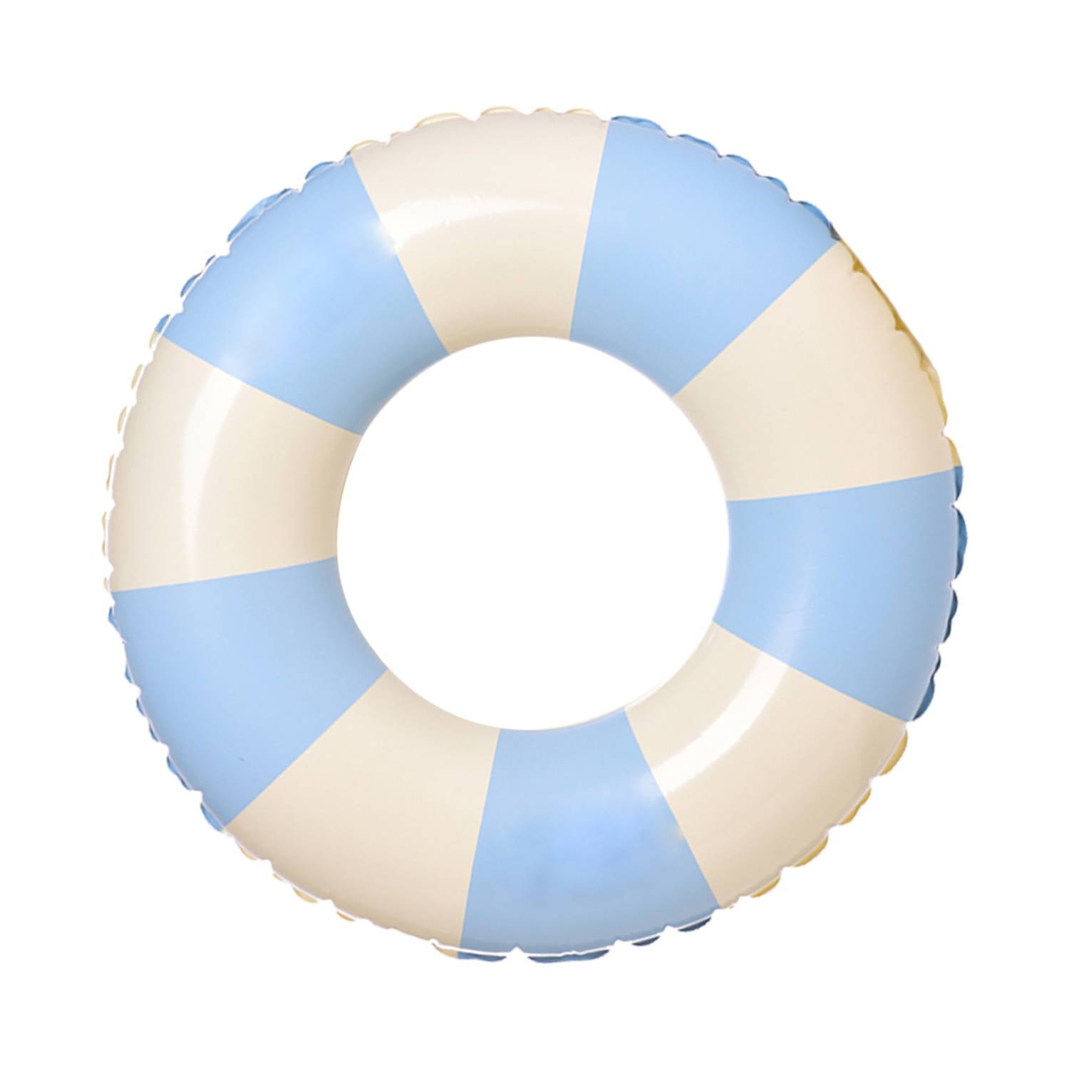Summer Retro Striped Inflatable Swim Ring w/ Thickened PVC 1