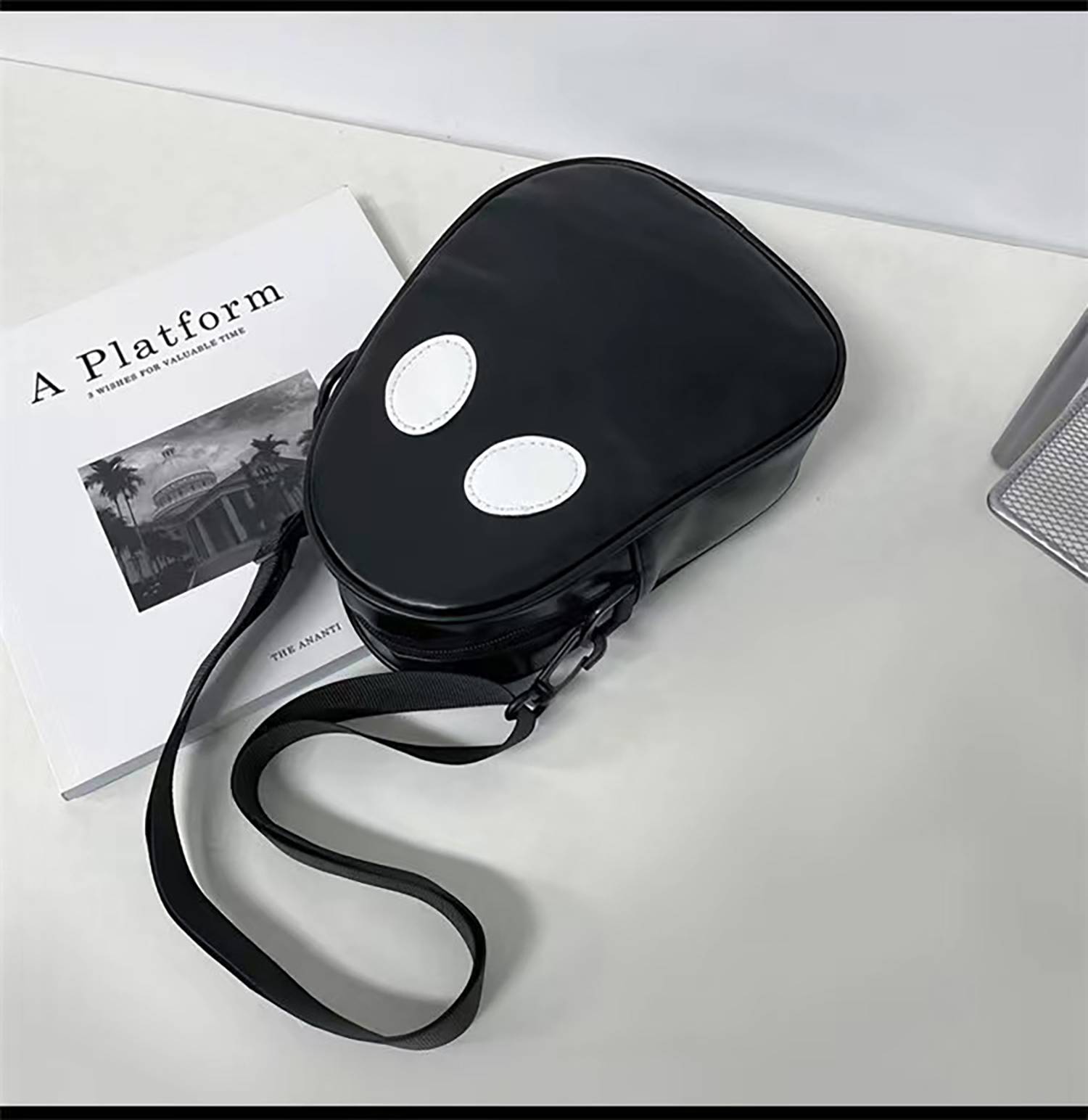 PU Leather Ghost Face Crossbody Bag 5