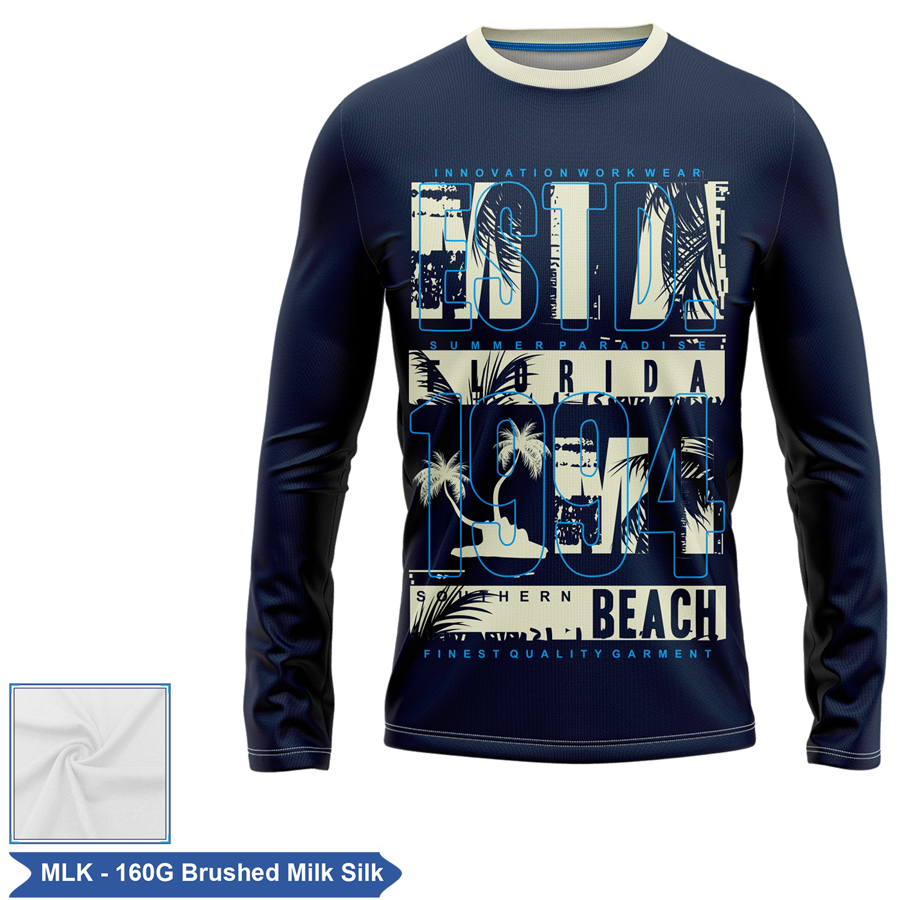 Unisex & Kids Sublimation Brushed Milk Silk Long Sleeve Tee 2