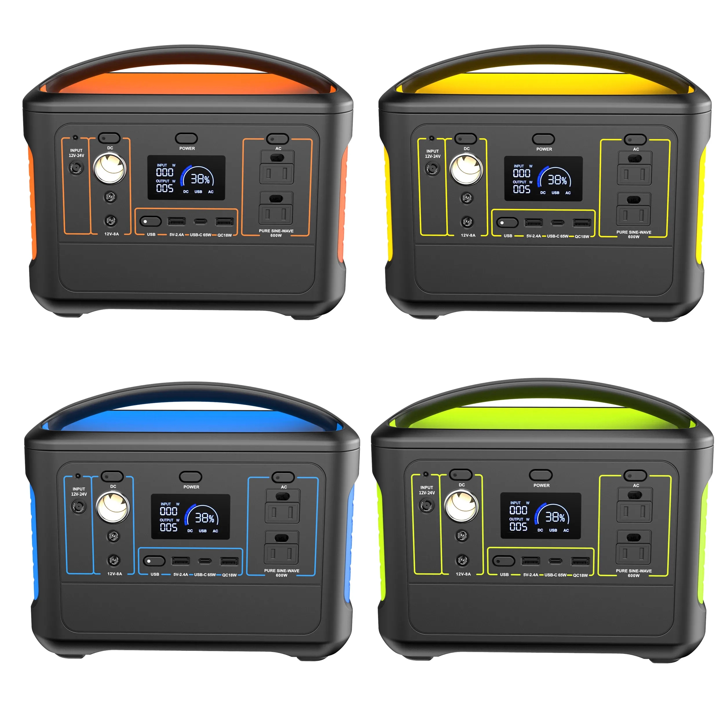 IN Stock Quick Ship Portable 600W Emergency Power Station 6